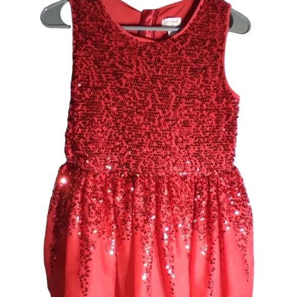 Cat & Jack girls red sequin dress - Picture 1 of 6